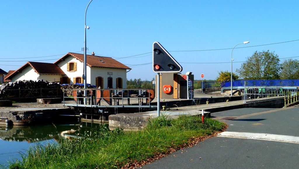 Frankreich, Elsass-Lothringen, Mittersheim, Saarkanal (vormals Saar-Kohle-Kanal), Schleuse 13, 01.10.2011