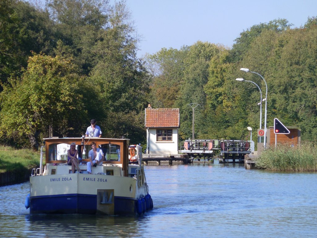 Frankreich, Elsass-Lothringen, Saarkanal (vormals Saar-Kohle-Kanal), Schleuse 2, 01.10.2011