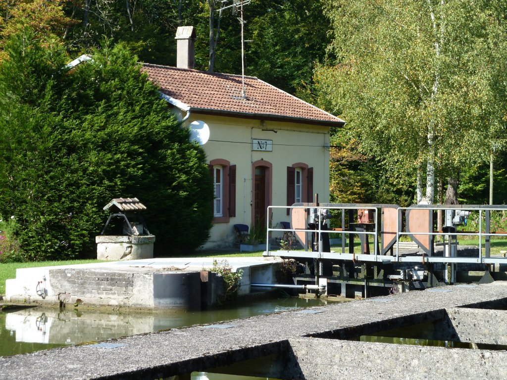 Frankreich, Elsass-Lothringen, Saarkanal (vormals Saar-Kohle-Kanal), Schleuse 7, 01.10.2011