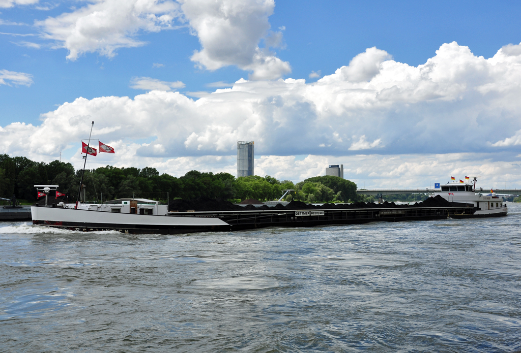 Kohlefrachter  Esslingen  der Reederei Dettmar bei Bonn-Oberkassel - 07.07.2012