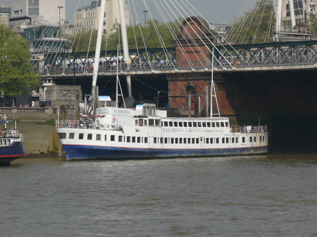 London am 21.04.2011, Themse, R.S. Hispaniola, http://hispaniola.co.uk/