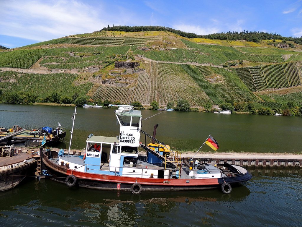 MICHAEL(04306370; L=17,3; B=4,6mtr) im Bereich der Schleuse Zeltingen/Mosel; 120823