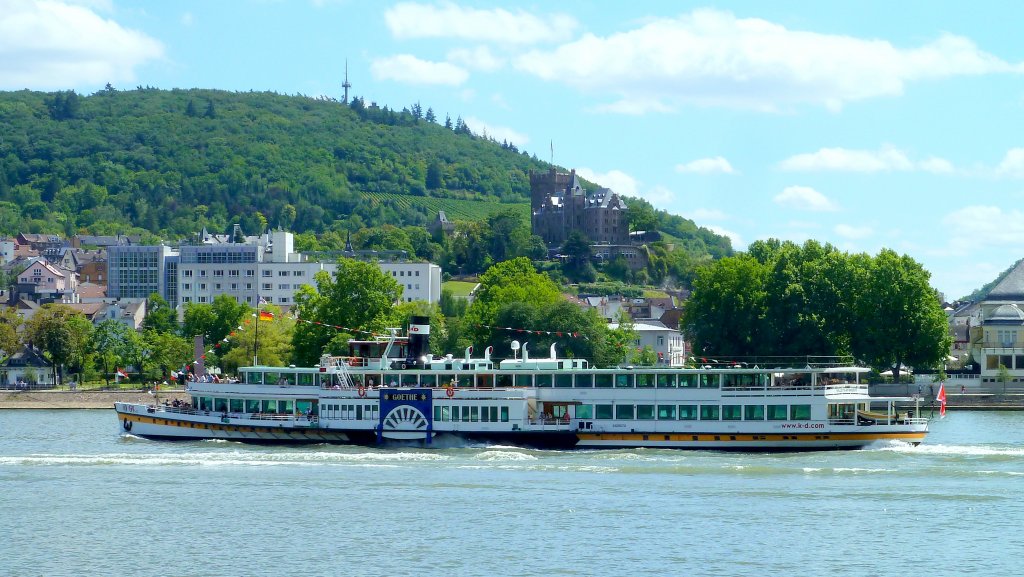 Mittelrhein,  Goethe  Kln-Dsseldorfer, im Hintergrund: Bingen, 26.06.2011