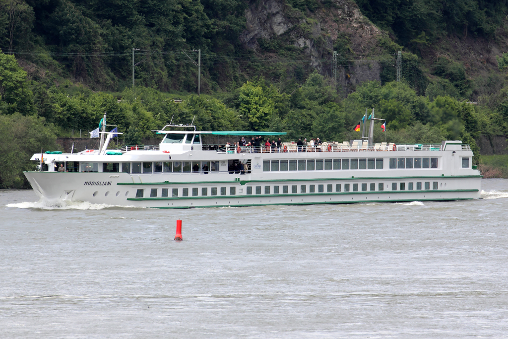  MODIGLIANI  auf dem Rhein bei Kaub 25.5.2013