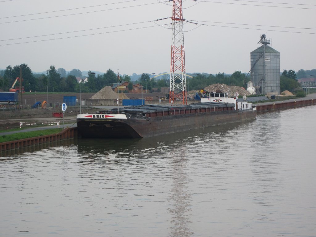 MS Biber am 28.04.2011 im Hafen von Riesenbeck / DEK.