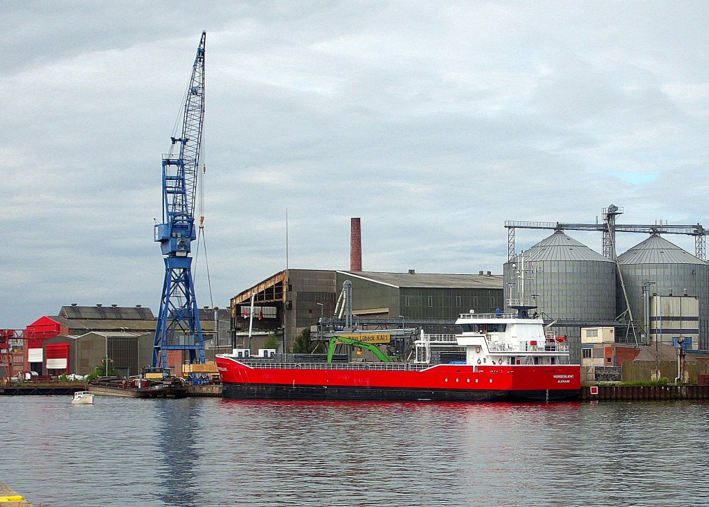 MS NOORDERLICHT IMO 9279068 ,hat am Lbecker Lagerhauskai 1...  Aufgenommen: 3.7.2012