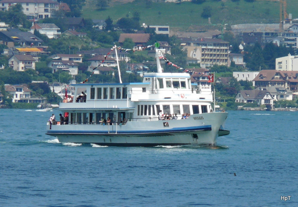 MS WEGGIS unterwegs auf der Vierwaldstttersee am 01.08.2010