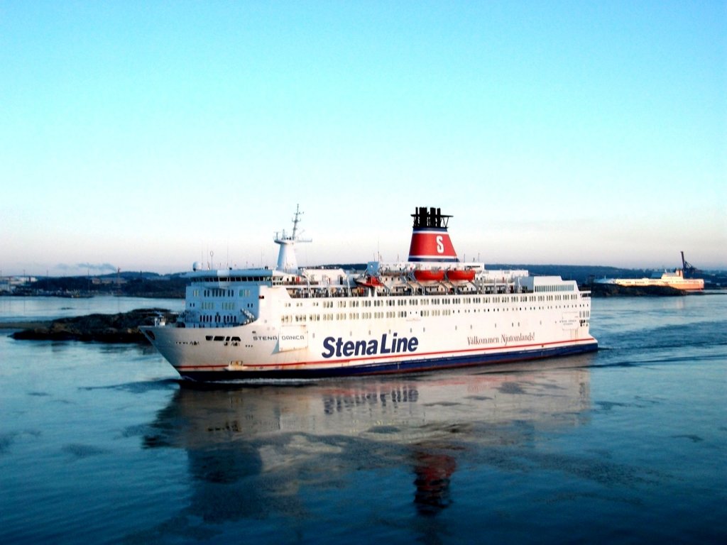 MV STENA DANICA am 31.12.09 um kurz nach 09.00 in Gteborg.