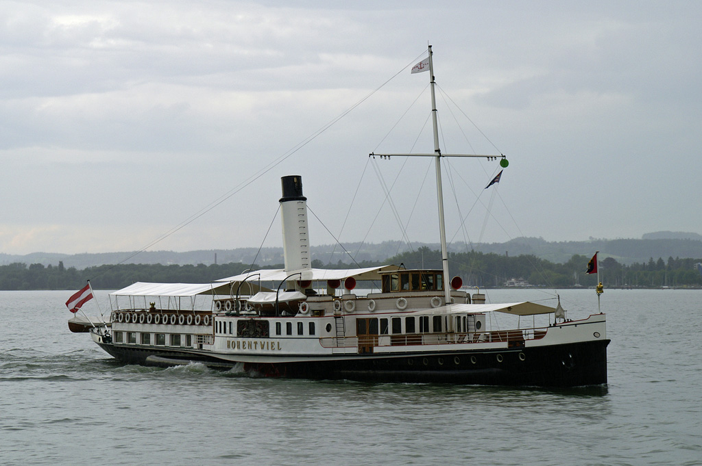 Schaufelraddampfer Hohentwiel am 31.08.2010 bei Bregenz.