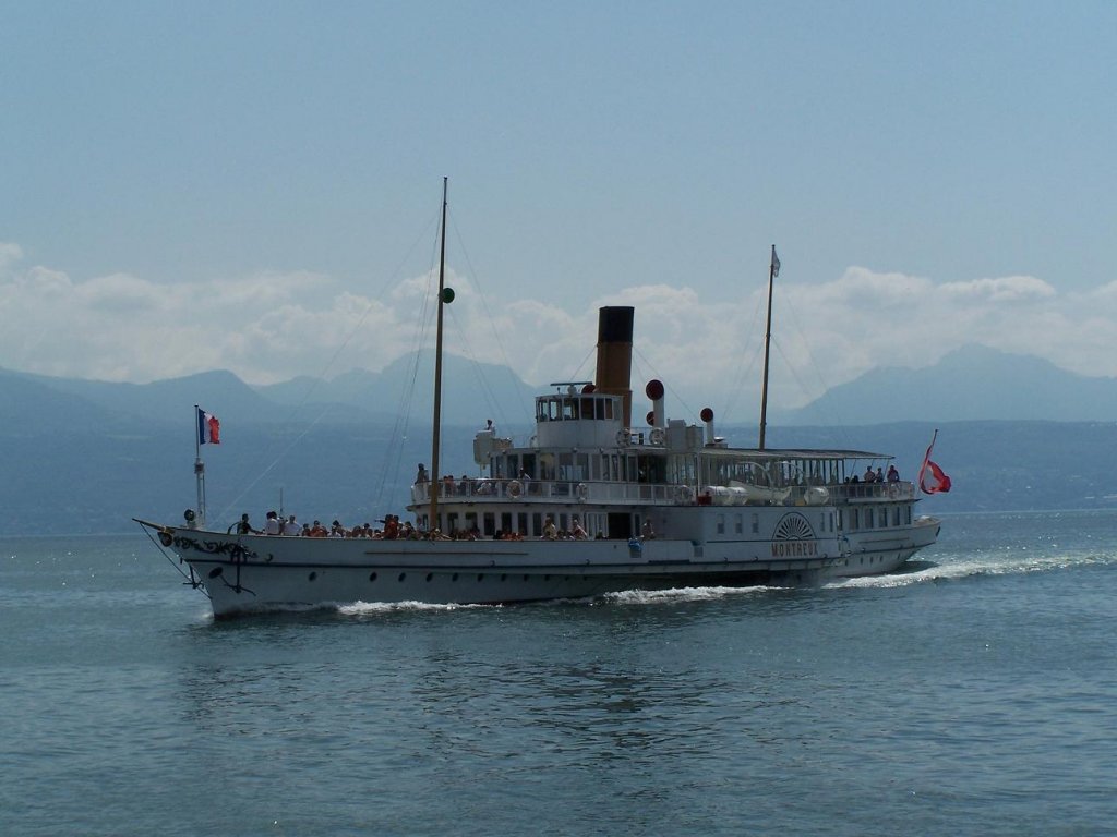 Schiff  Montreux  auf dem lac Lman am 01/09/2007.