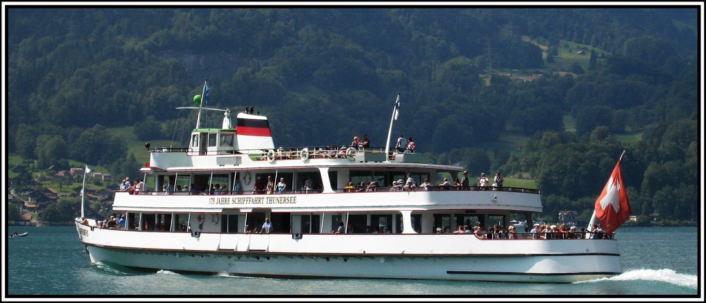 Schiffsbegegnung auf dem Thuner See. (16.07.2010)