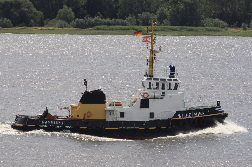 Schlepper Wilhelmine, Elbe hhe Wedel, 24.07.2010