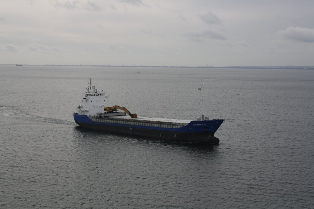 Schttgutfrachter  Norholm  kurz vor der Ankunft in Gdynia am 07.10.2011.