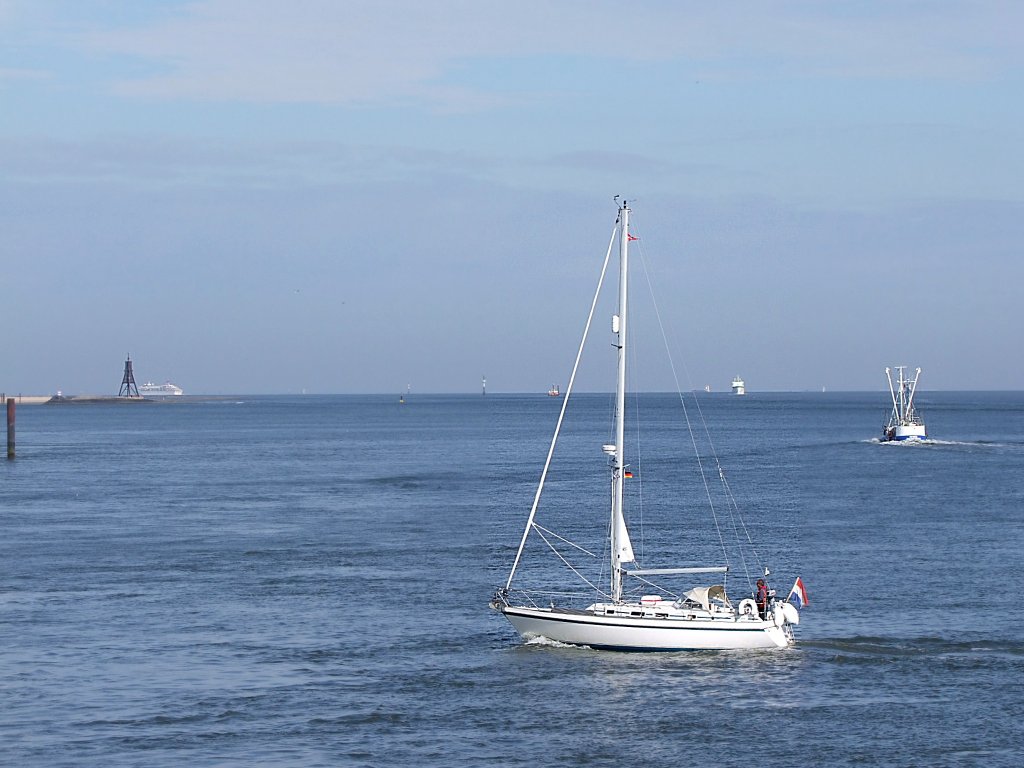 Segeln auf der Elbe bei Cuxhaven,090827