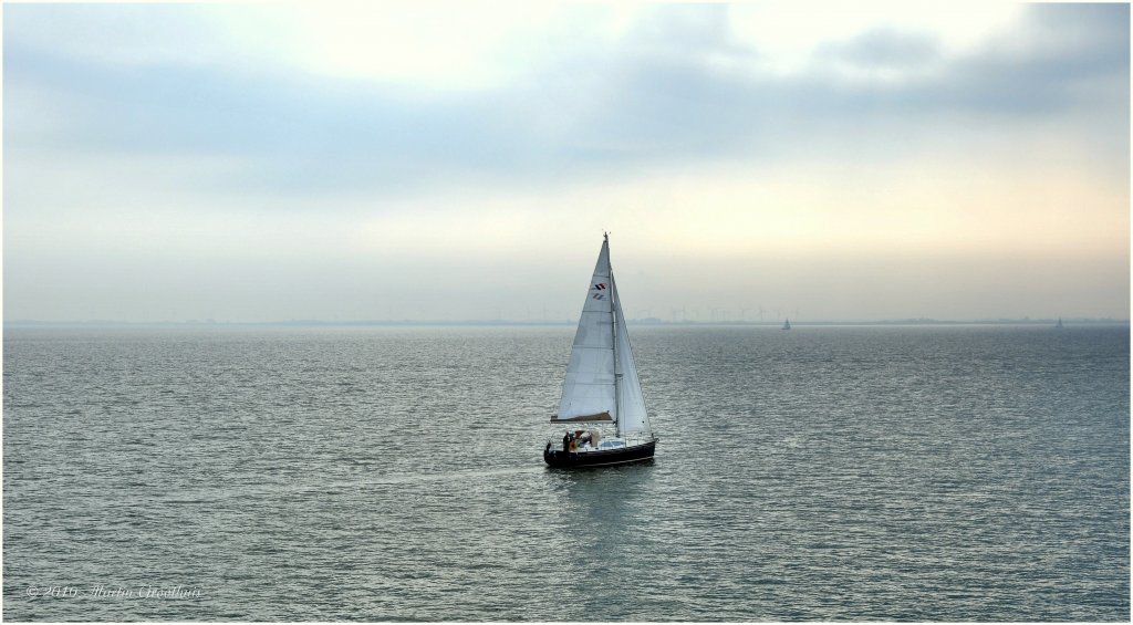 Segeln auf der Nordsee vor Norderney im September 2009.