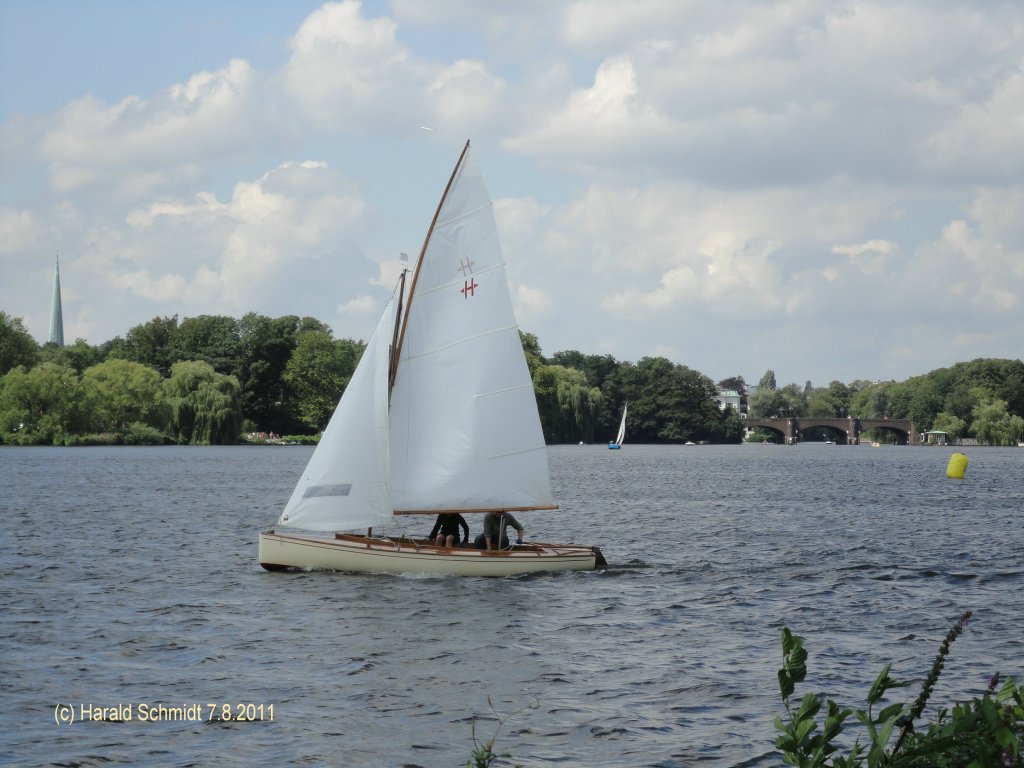 Segeln in Hamburg auf der Alster am 7.8.2011