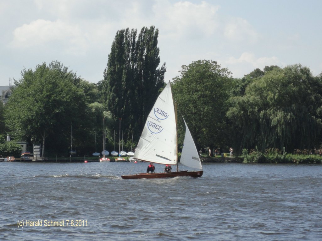 Segeln in Hamburg auf der Alster am 7.8.2011