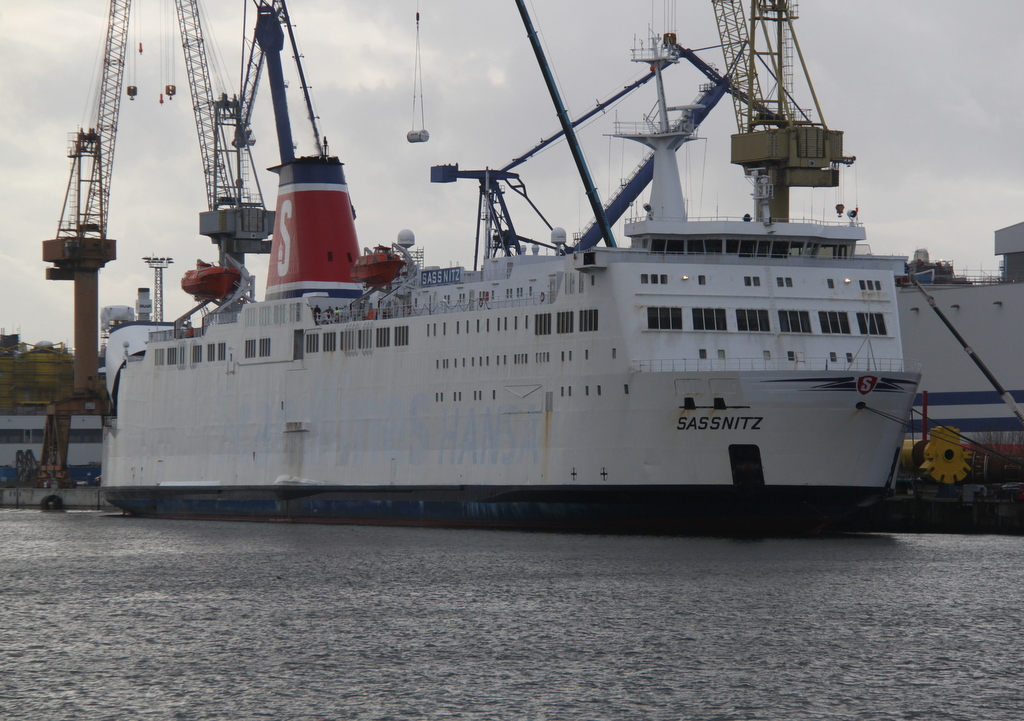 Stena Line Fhre Sassnitz war zu repratur in Rostock-Warnemnde .01.02.2013