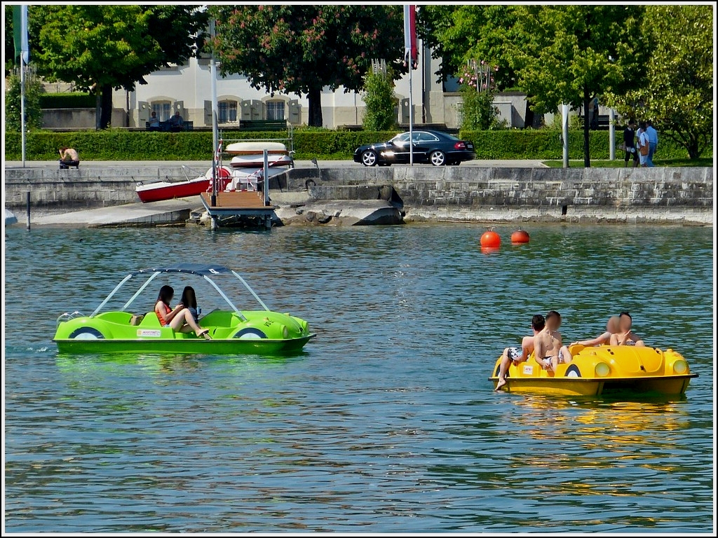 Trettboote auf dem Genfersee aufgenommen am 26.05.2012 in Lausanne.