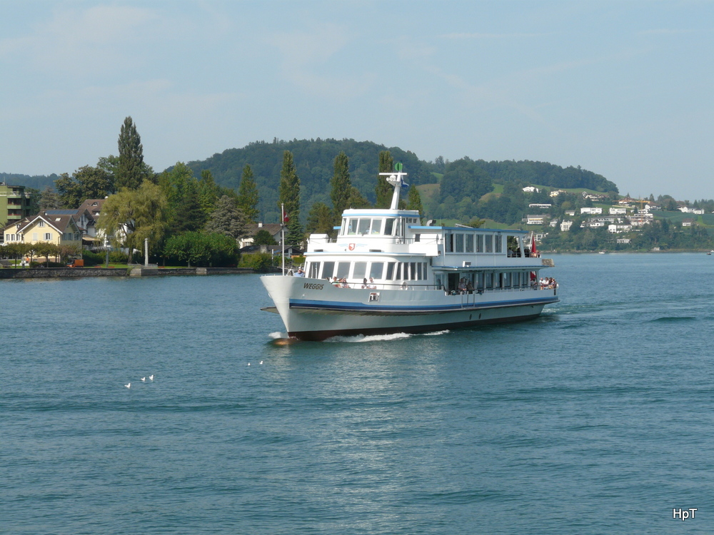 Vierwaldstttersee - MS Weggis unterwegs vor Hergiswil am 10.09.2012