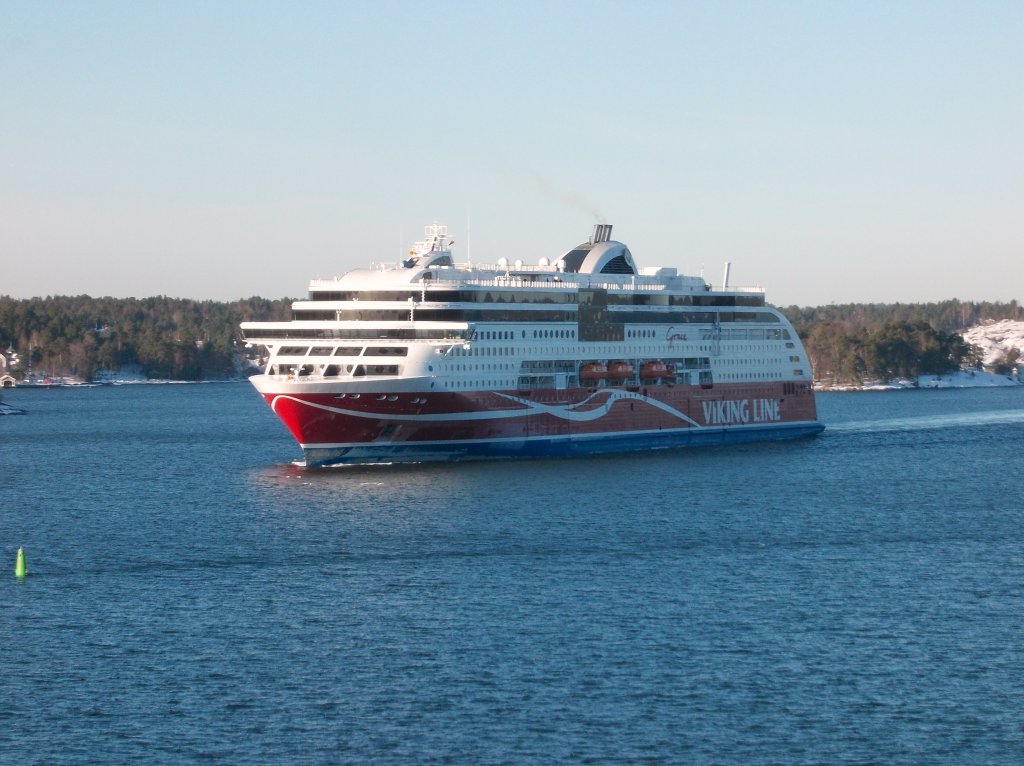 VIKING GRACE in den Schren vor Stockholm am 09.03.2013