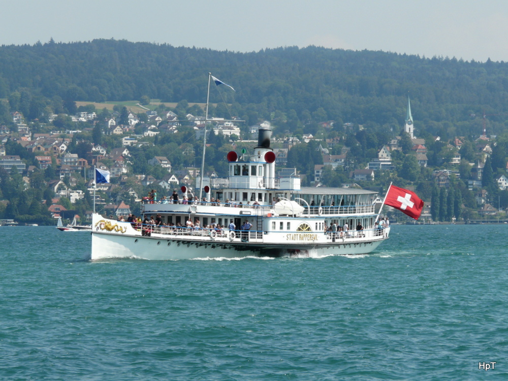 Zrichsee - Dampfschiff Rapperswil unterwegs am 11.08.2012