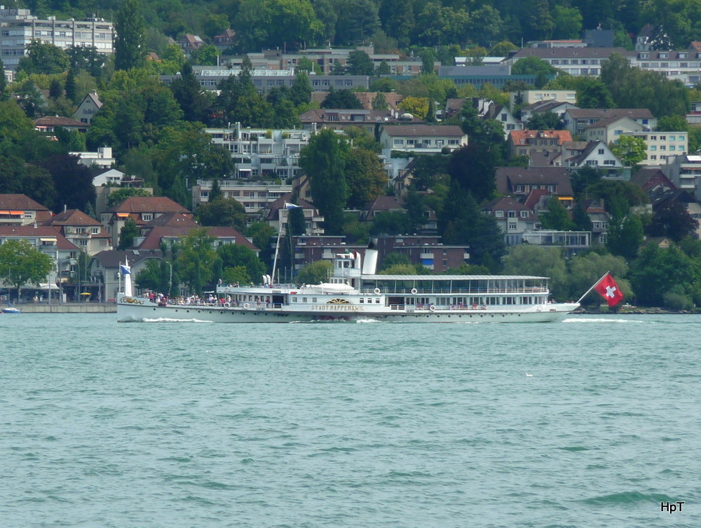 Zrichsee - DS Stadt Rapperswil unterwegs nach Zrich am 13.08.2011