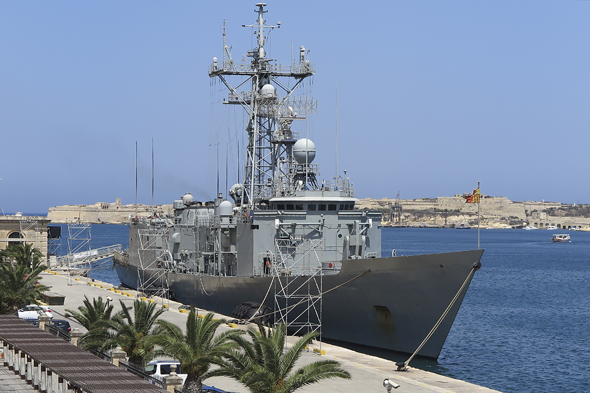 03.06.2018, Valetta, spanische Fregatte der Santa María Klasse