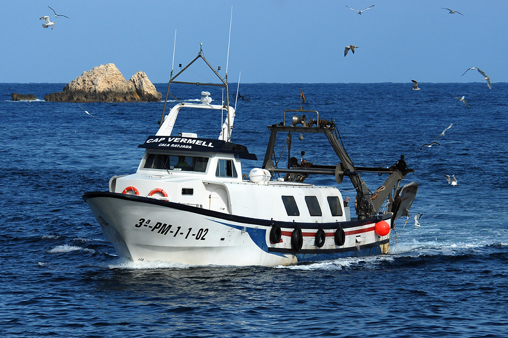 19.09.2017 Die  Cap Vermell  (3a-PM-1-1-02) beim Einlaufen in den Hafen von Cala Rajada / Mallorca