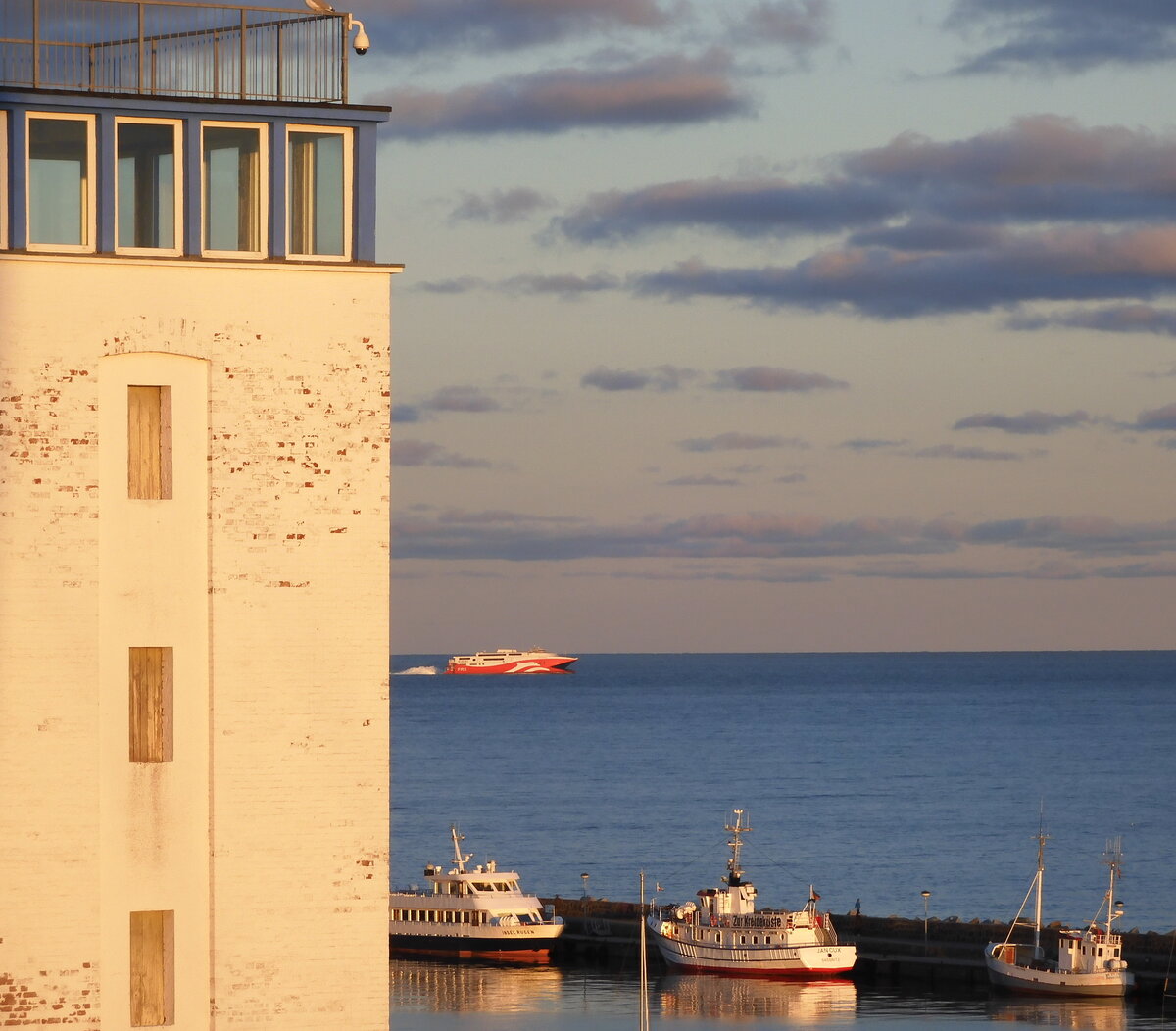 Abendstimmung Sassnitz Hafen am 19.10.22