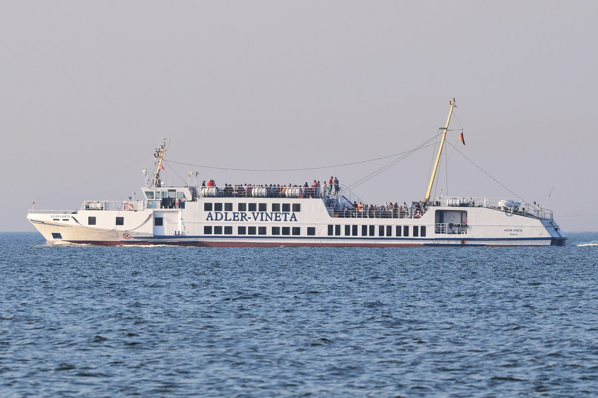 ADLER-VIENETA , Fahrgastschiff , IMO 7904578 , Baujahr 1981 ,  52.84 x 9.5 m , 22.09.2020 , Höhe Ahlbeck