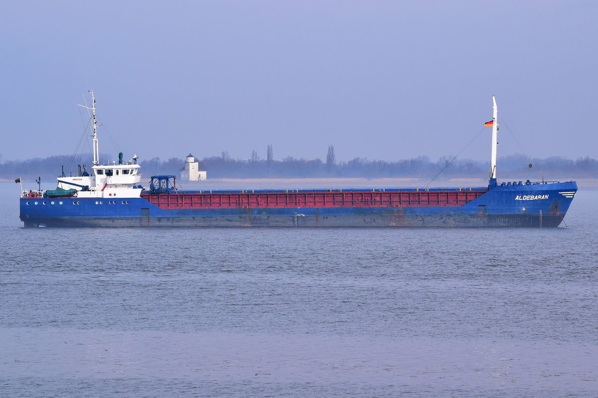 ALDEBARAN , General Cargo , IMO 9155688 , Baujahr 1997 , 82.4 × 11.3m , 11.03.2018 Grünendeich

