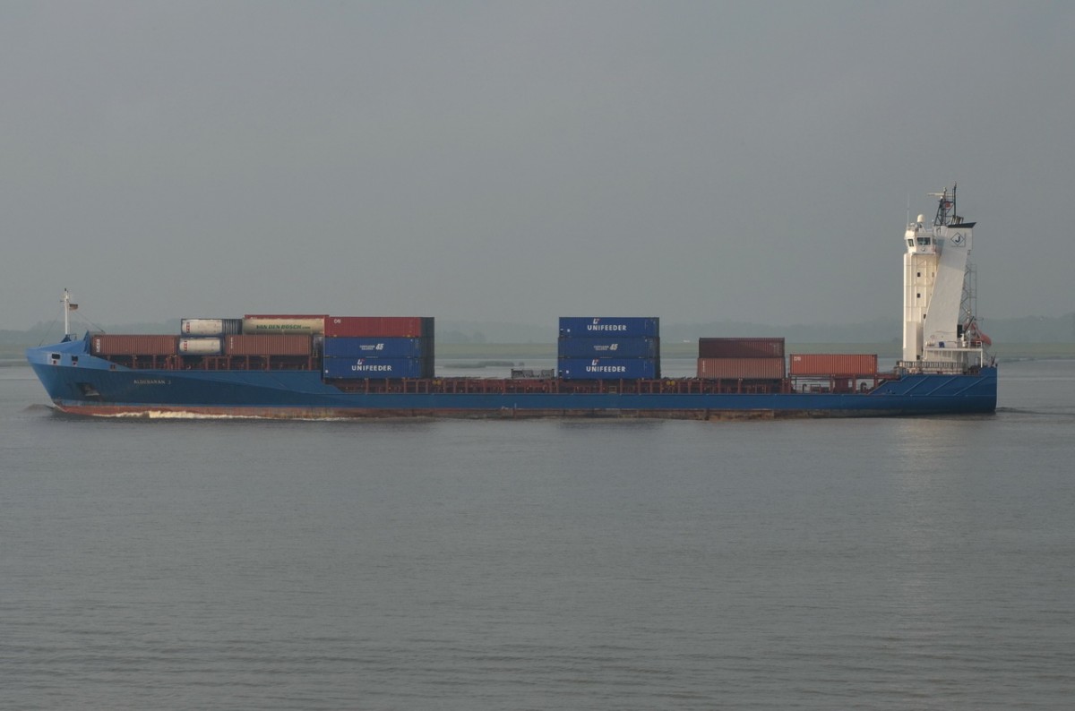 ALDEBARAN J , Feederschiff , IMO  9349186 , Baujahr 2006 , 140 x 22 m , 974 TEU , 13.06.2015 Lühe