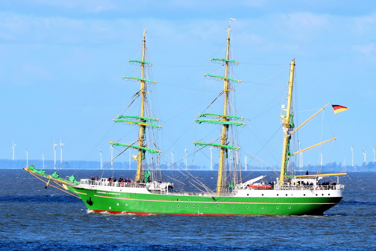 Alexander von Humboldt II , Segelschiff , IMO 9618446 , Baujahr 2011 , 65.05 × 10.06m , 13.05.2019 , Cuxhaven