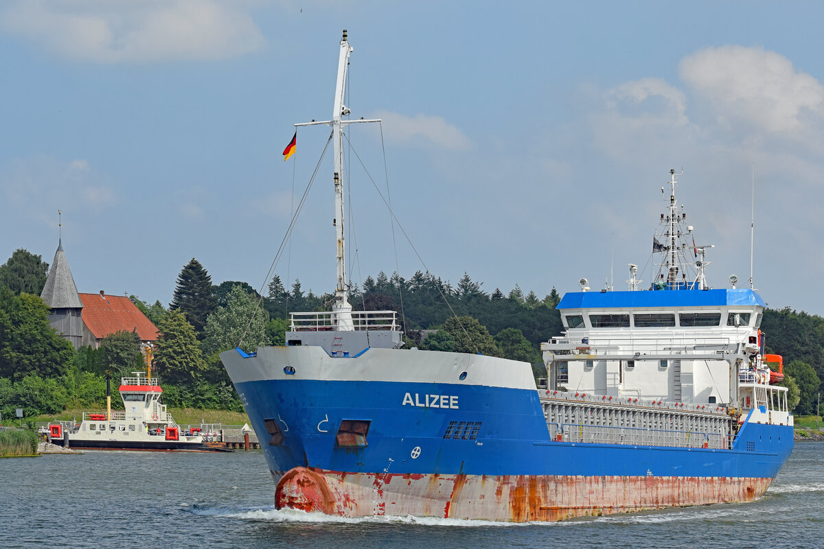 ALIZEE (IMO 9574303) am 24.7.2021 im NOK (Nord-Ostsee-Kanal)