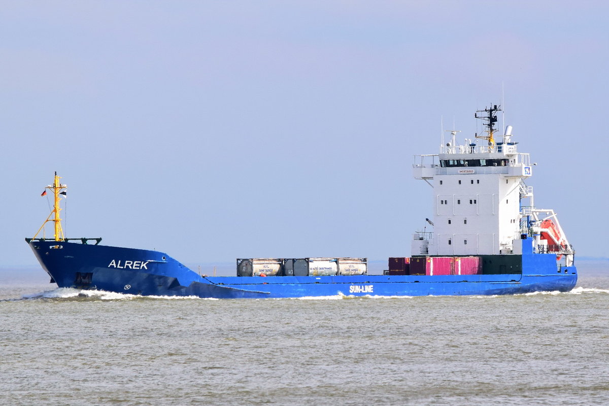 ALREK , General Cargo , IMO 9330953 , Baujar 2006 , 366 TEU , 99.58 × 16.9m , 03.04.2018  Cuxhaven Alte Liebe
