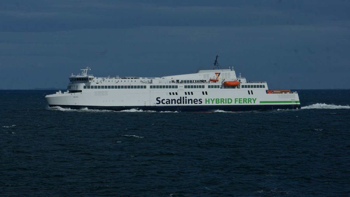 Am 09.08.2016 ist das Fährschiff Berlin auf dem Weg von Rostock nach Gedser. 