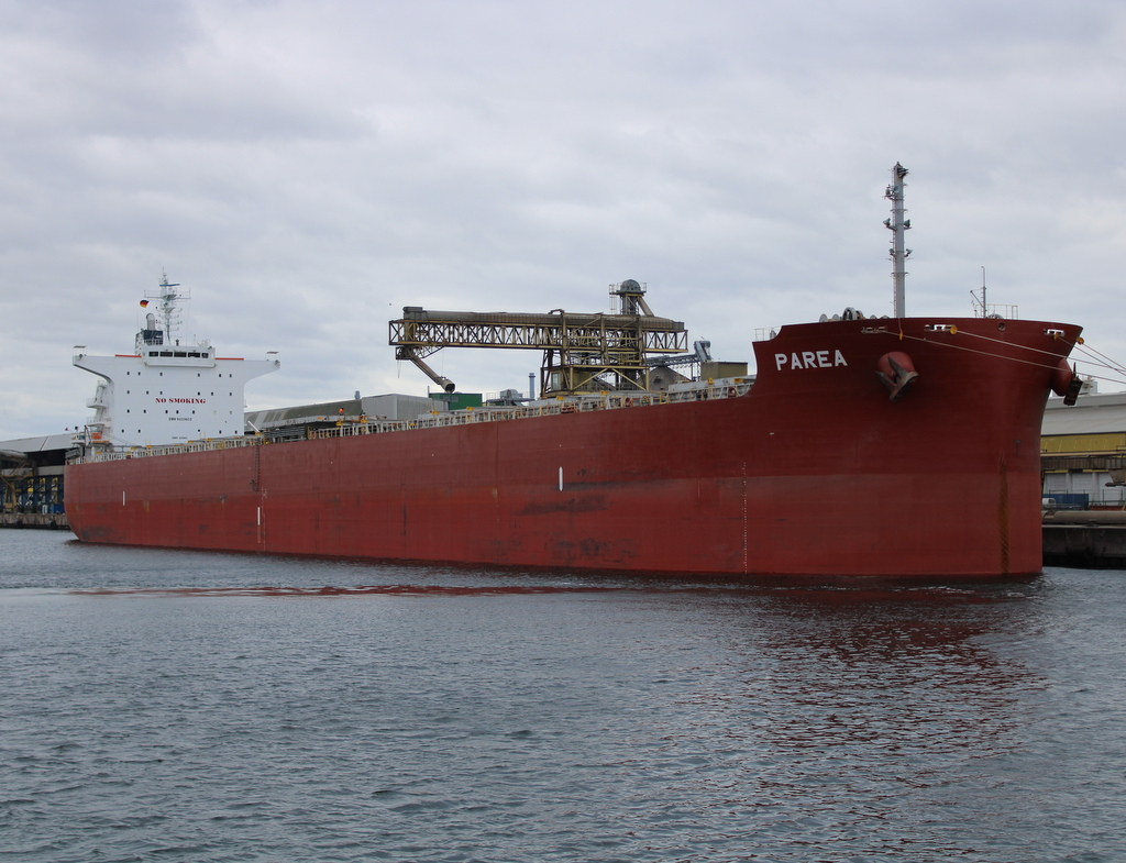 Am Mittag des 01.03.2020 lag der Massengutfrachter Parea im Rostocker Überseehafen.