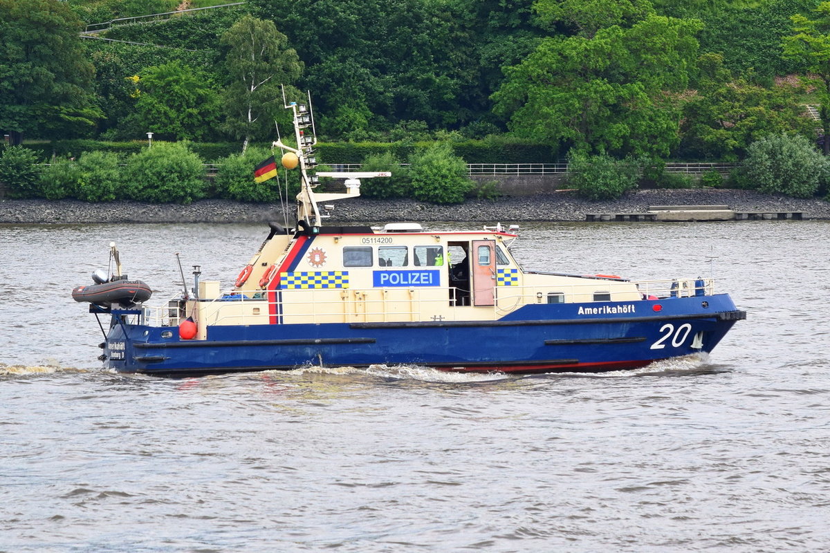 AMERIKAHÖEFT WS 20 , Polizeiboot , MMSI 211472160 , 19 x 5,42m , Baujahr 1991 , 08.06.2020 , Rüsche Park