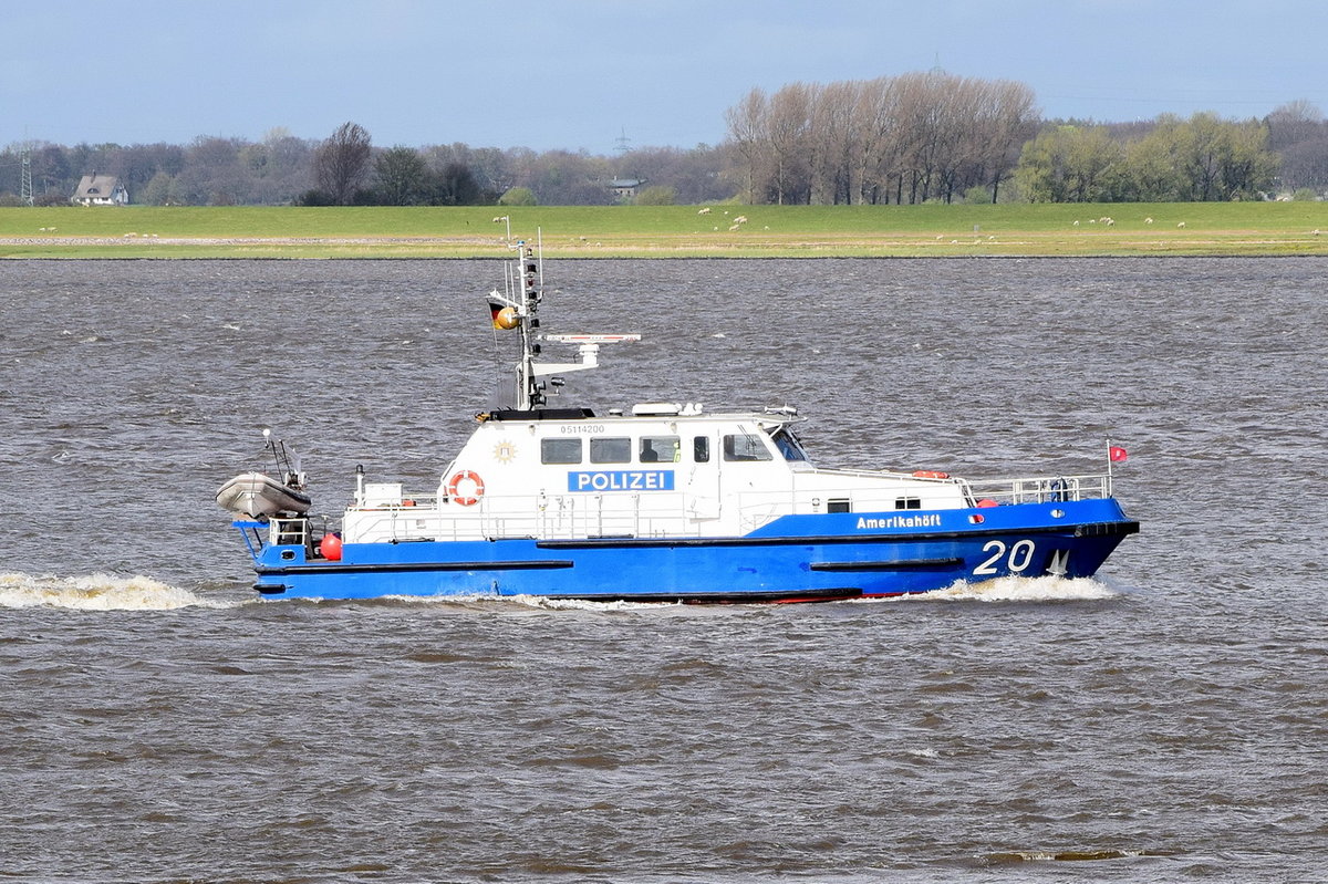 AMERIKAHOEFT , Polizeiboot , 15.04.2017 Grünendeich