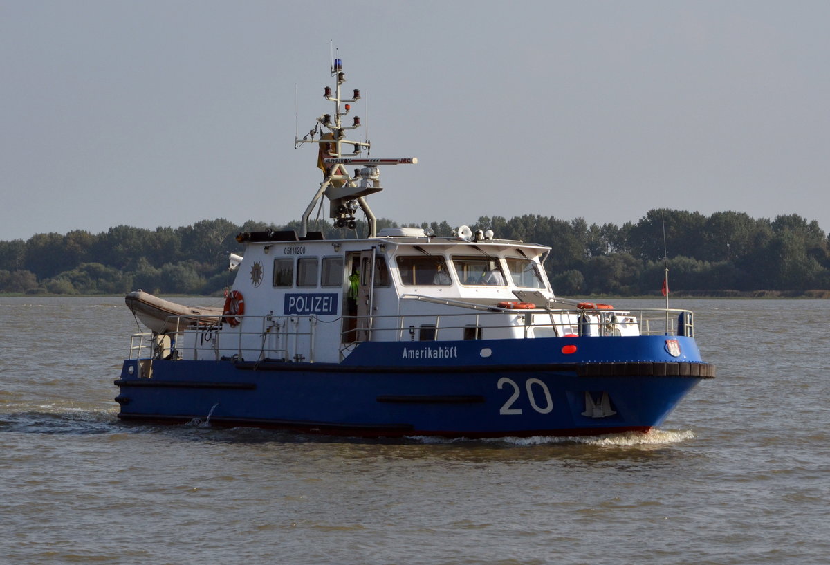 Amerikahöft 20, von der Hafenpolizei Hamburg am 14.09.16 in Wedel.