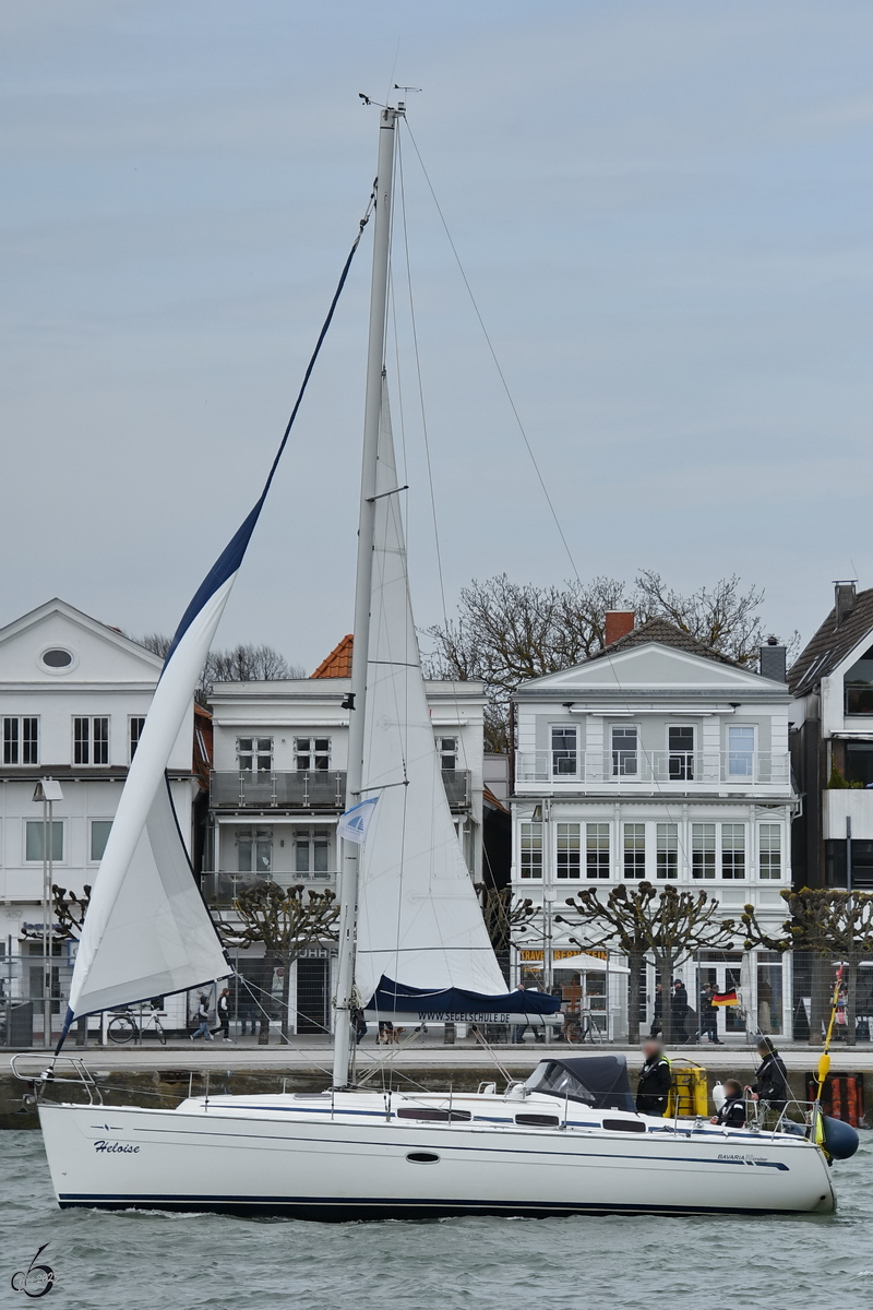 Anfang Mai 2023 war das Segelboot HELOISE in Travemünde zu sehen.