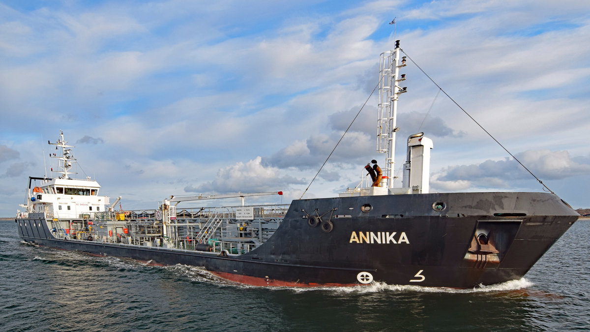 ANNIKA (IMO 9628489) am 14.03.2021 in der Ostsee vor Lübeck-Travemünde