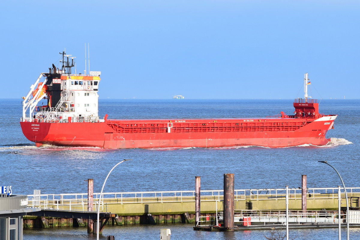 ANZORAS , General Cargo , IMO 9397664 , Baujahr 2008 , 100 x 16 m , 16.03.2020 , Cuxhaven