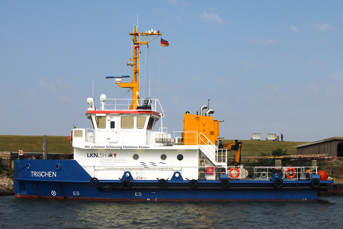 Arbeitsschiff  TRISCHEN (MMSI 211202970); Datum: 25.07.2026; Aufnahmeort: Nordsee/Hafen B�sum, Deutschland.
