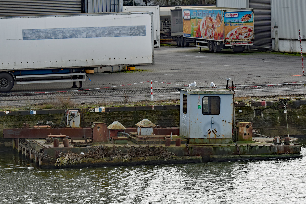  Atlas-Ponton Lübeck  am 11.1.2020 im Lübecker Hafen