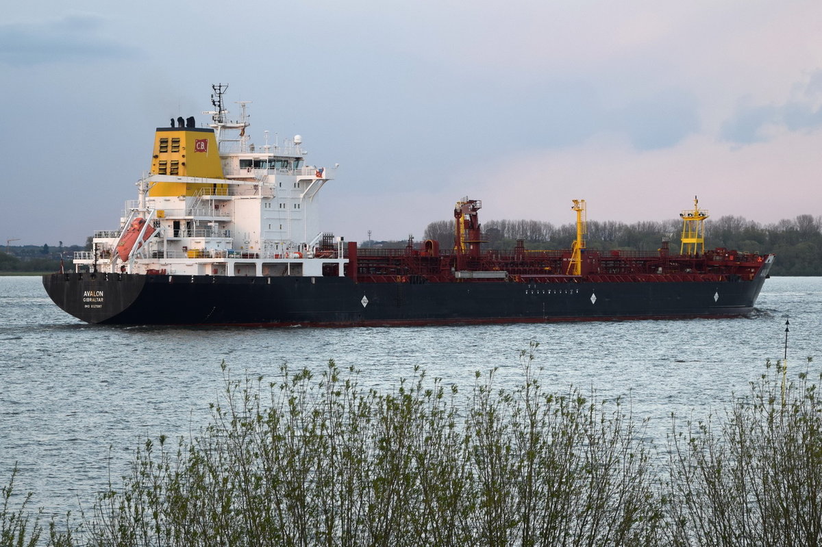 AVALON , Tanker , IMO 9327097 , Baujahr 2005 , 168 × 26.6m , 18.04.2107 Grünendeich