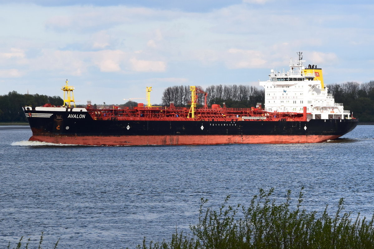 AVALON , Tanker , IMO 9327097 , Baujahr 2005 , 168 × 26.6m , 19.04.2107 Grünendeich