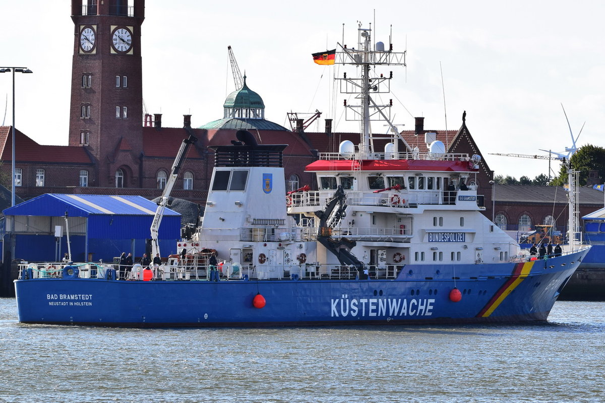 BAD BRAMSTEDT , Küstenwache , IMO 9252620 , Baujahr 2002 , 65.76 × 10.6m , 14.09.2017 Cuxhaven