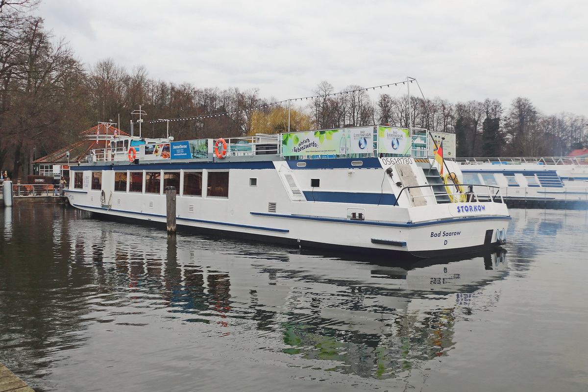 Bad Saarow am Scharmützelsee legt der Ausflugsdampfer Storkow auch am 06. März 2022 wieder ab.